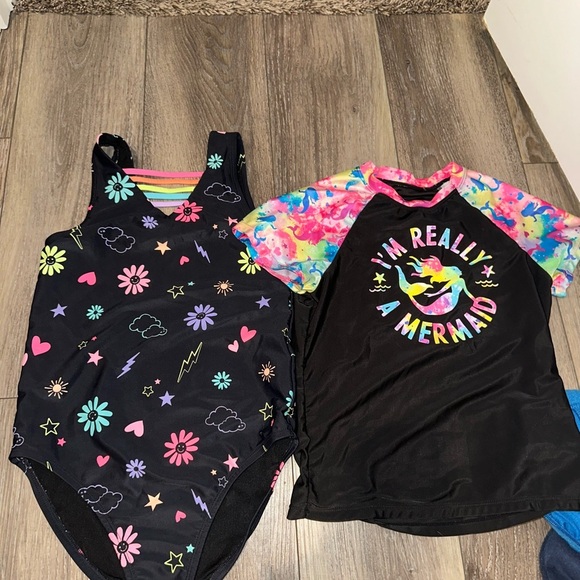 Kids' Swimsuit and Rash Guard Set - Picture 1 of 1
